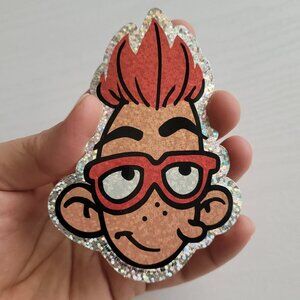 Vintage 90s Big E Normus Johnson 4" Holographic Vending Machine Sticker TMI 1998